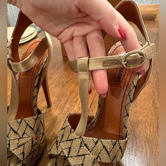 Missoni Lurex Platform Slingback Heel, Size 37.5 EUR / 7.5 US RUN SMALL - NWT - Picture 10 of 11